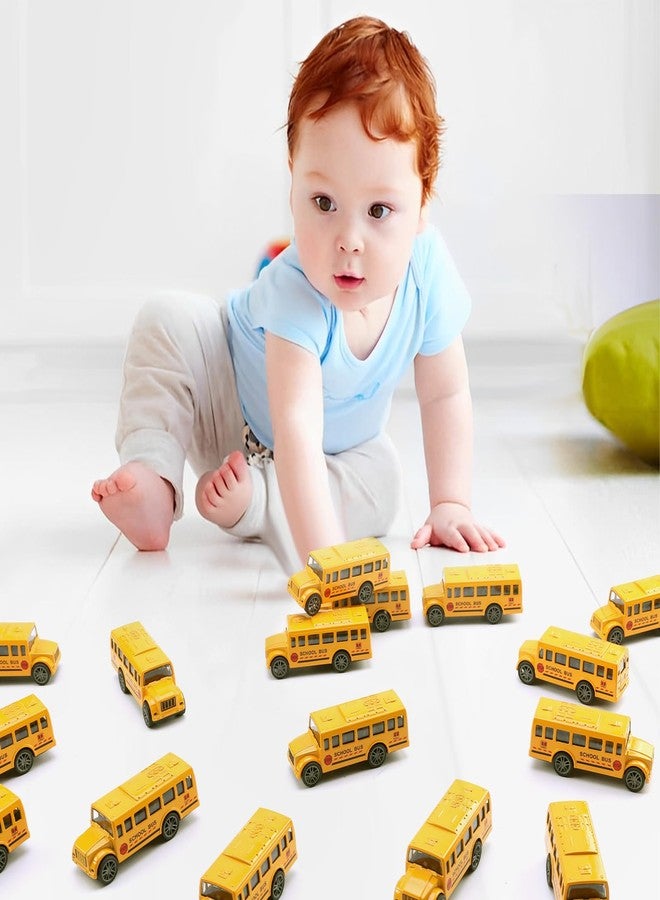 FANELEQU 20 Pack 3.4 " Yellow School Bus Toy Playset, Die-cast Metal Pull Back Vehicles Toy for Boys Girls Kids Toddlers - Image 5
